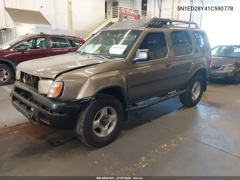 2001 Nissan Xterra Xe VIN: 5N1ED28Y41C590778 Lot: 45547421