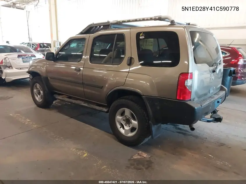 2001 Nissan Xterra Xe VIN: 5N1ED28Y41C590778 Lot: 45547421
