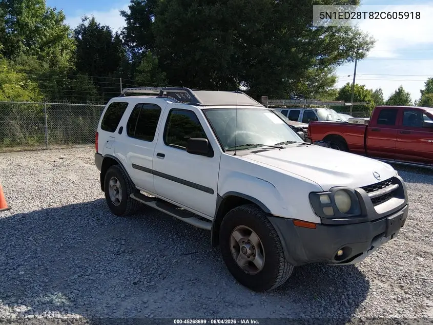 2002 Nissan Xterra Xe/Se VIN: 5N1ED28T82C605918 Lot: 45268699