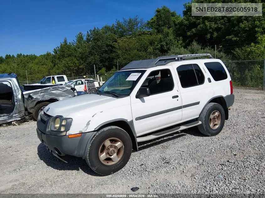 2002 Nissan Xterra Xe/Se VIN: 5N1ED28T82C605918 Lot: 45268699