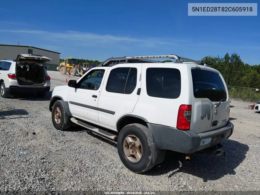 2002 Nissan Xterra Xe/Se VIN: 5N1ED28T82C605918 Lot: 45268699