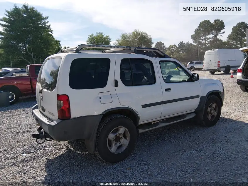 2002 Nissan Xterra Xe/Se VIN: 5N1ED28T82C605918 Lot: 45268699