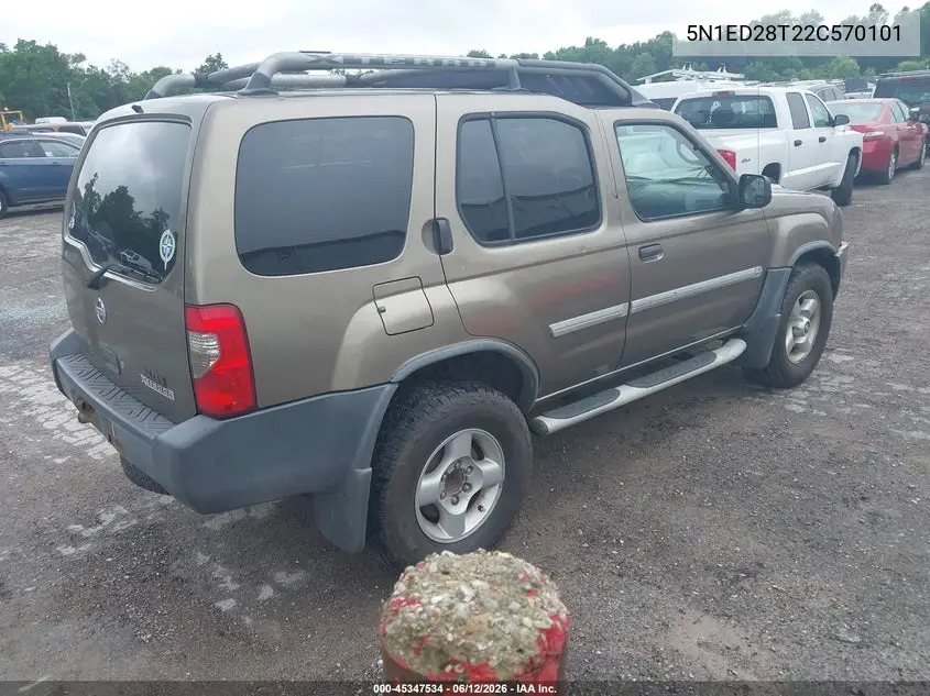 2002 Nissan Xterra Xe VIN: 5N1ED28T22C570101 Lot: 45347534