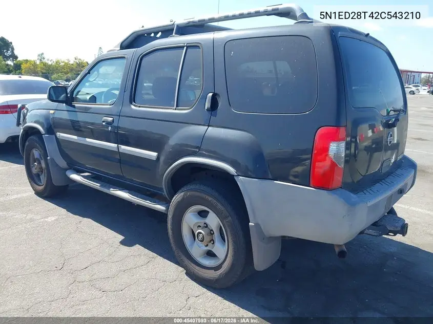 2002 Nissan Xterra Xe VIN: 5N1ED28T42C543210 Lot: 45407593