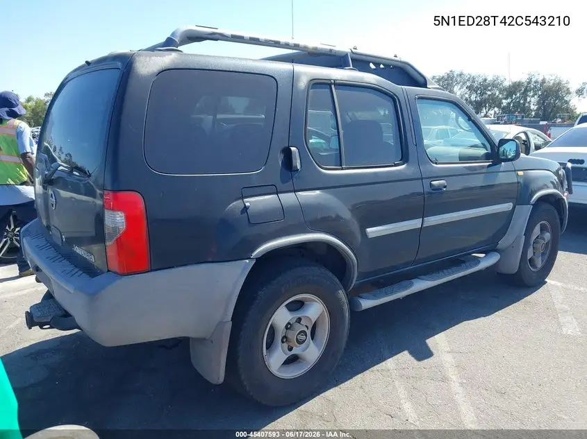 2002 Nissan Xterra Xe VIN: 5N1ED28T42C543210 Lot: 45407593