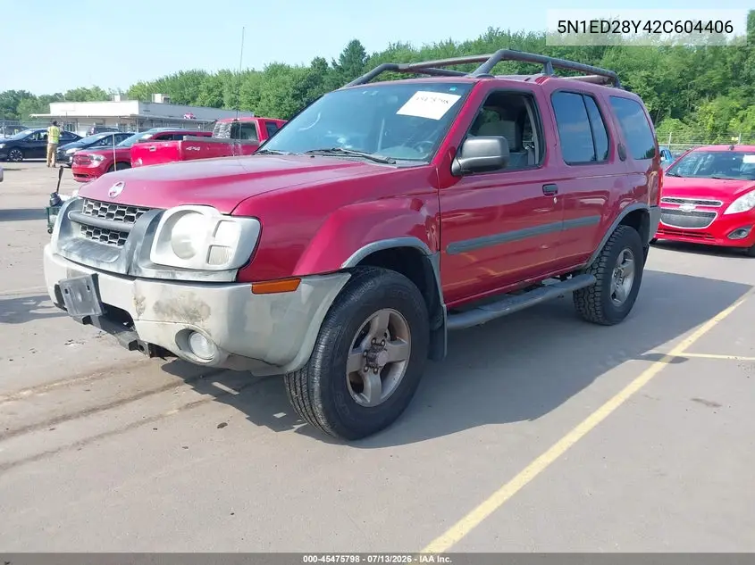 2002 Nissan Xterra Se VIN: 5N1ED28Y42C604406 Lot: 45475798