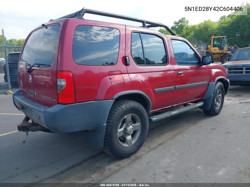 2002 Nissan Xterra Se VIN: 5N1ED28Y42C604406 Lot: 45475798