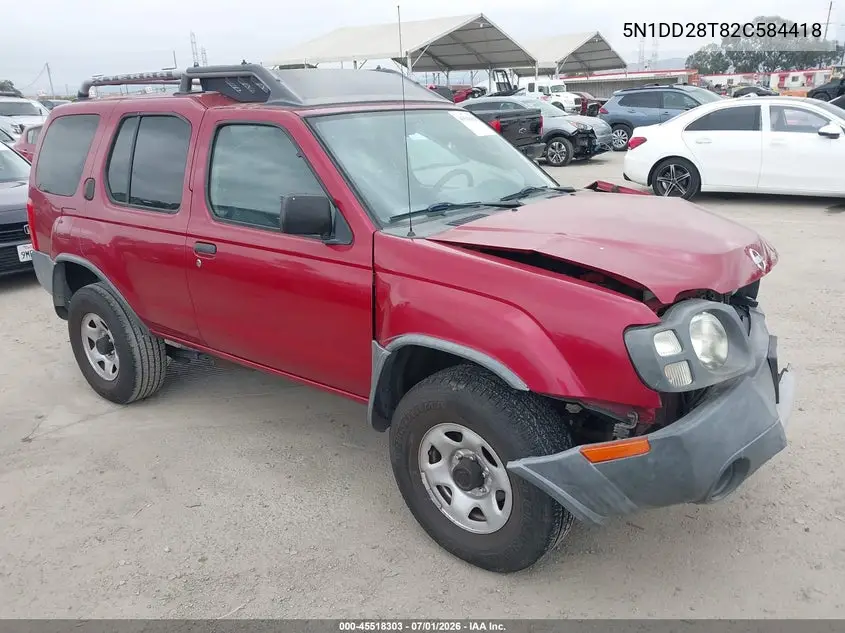 2002 Nissan Xterra Xe VIN: 5N1DD28T82C584418 Lot: 45518303