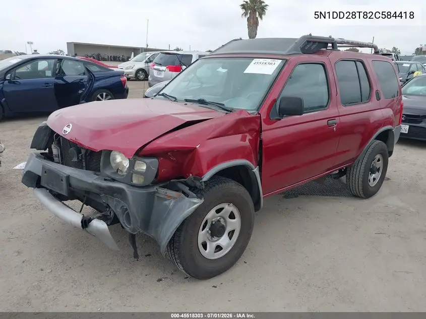 2002 Nissan Xterra Xe VIN: 5N1DD28T82C584418 Lot: 45518303