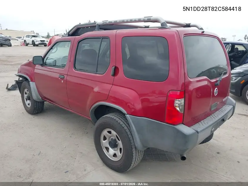 2002 Nissan Xterra Xe VIN: 5N1DD28T82C584418 Lot: 45518303