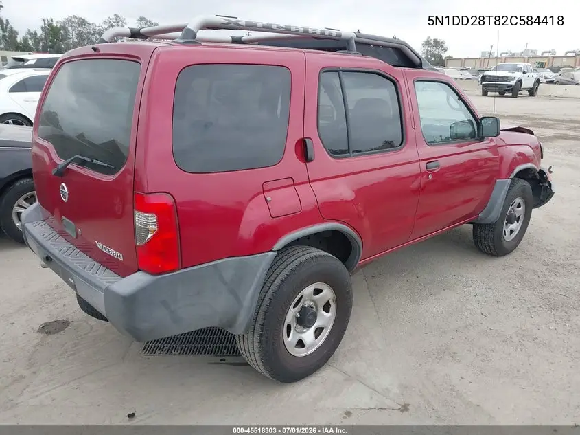 2002 Nissan Xterra Xe VIN: 5N1DD28T82C584418 Lot: 45518303