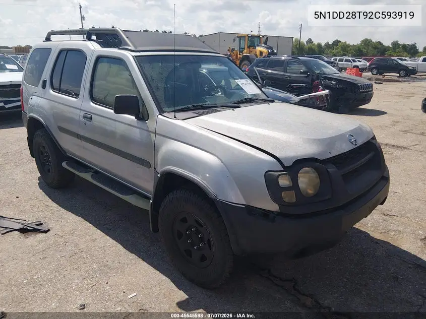 2002 Nissan Xterra Xe VIN: 5N1DD28T92C593919 Lot: 45545598