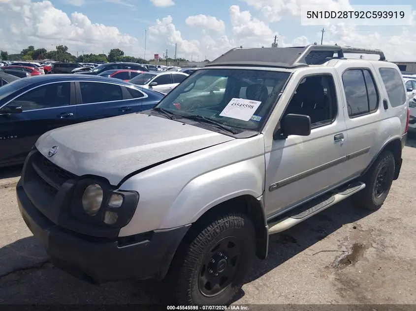 2002 Nissan Xterra Xe VIN: 5N1DD28T92C593919 Lot: 45545598
