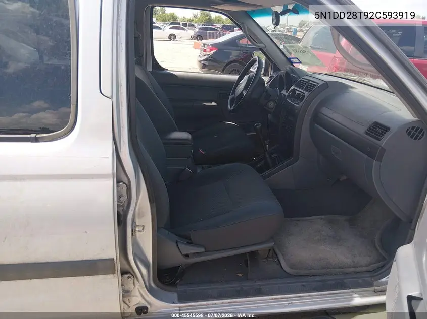2002 Nissan Xterra Xe VIN: 5N1DD28T92C593919 Lot: 45545598