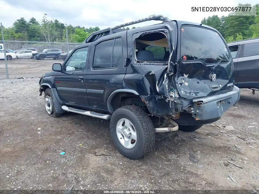 2003 Nissan Xterra Xe VIN: 5N1ED28Y03C697877 Lot: 45396539