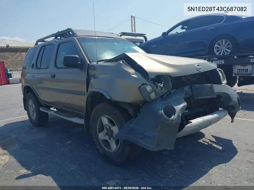 2003 Nissan Xterra Xe VIN: 5N1ED28T43C687082 Lot: 45514473