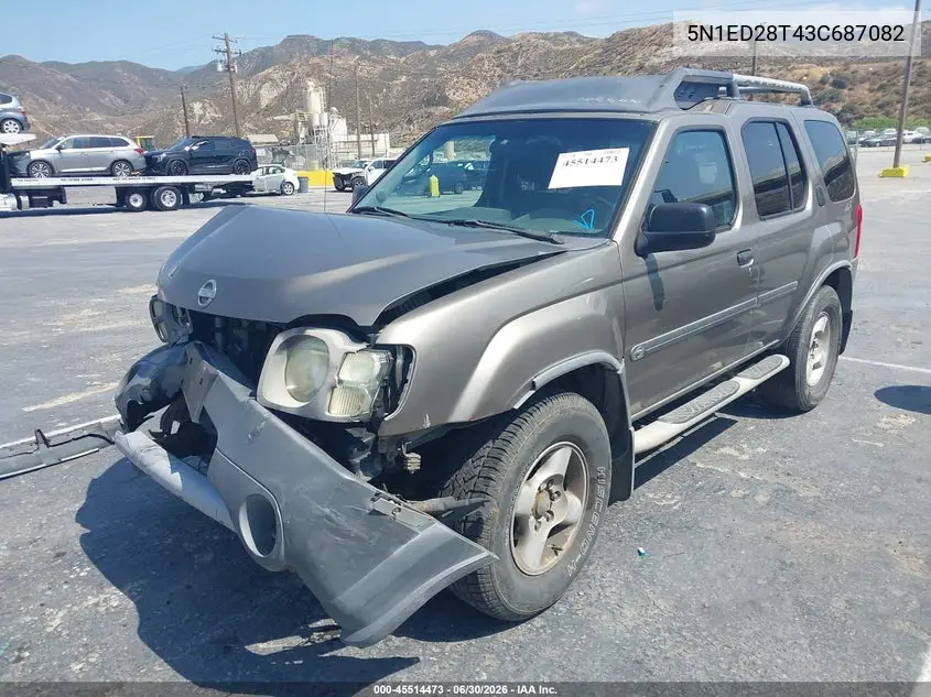 2003 Nissan Xterra Xe VIN: 5N1ED28T43C687082 Lot: 45514473