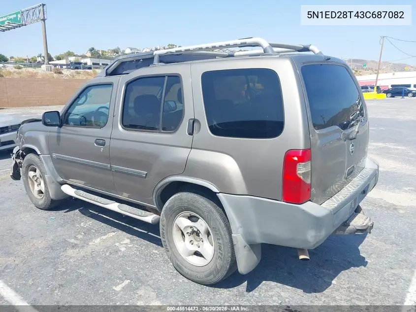 2003 Nissan Xterra Xe VIN: 5N1ED28T43C687082 Lot: 45514473