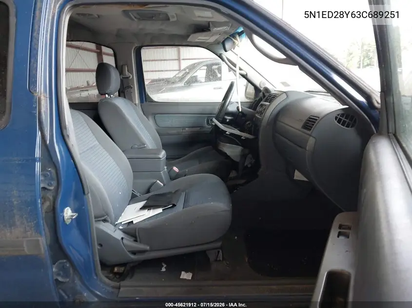 2003 Nissan Xterra Se VIN: 5N1ED28Y63C689251 Lot: 45621912