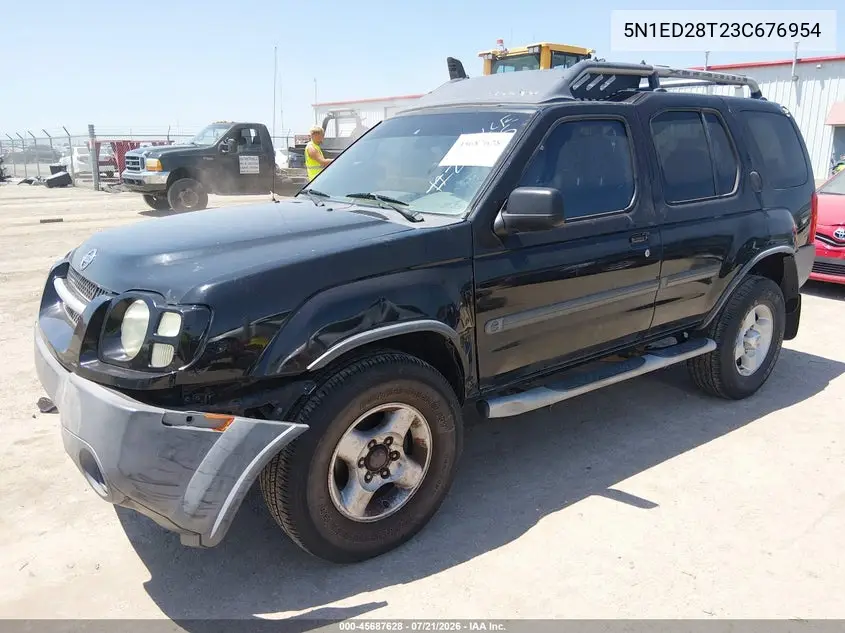 2003 Nissan Xterra Xe VIN: 5N1ED28T23C676954 Lot: 45687628
