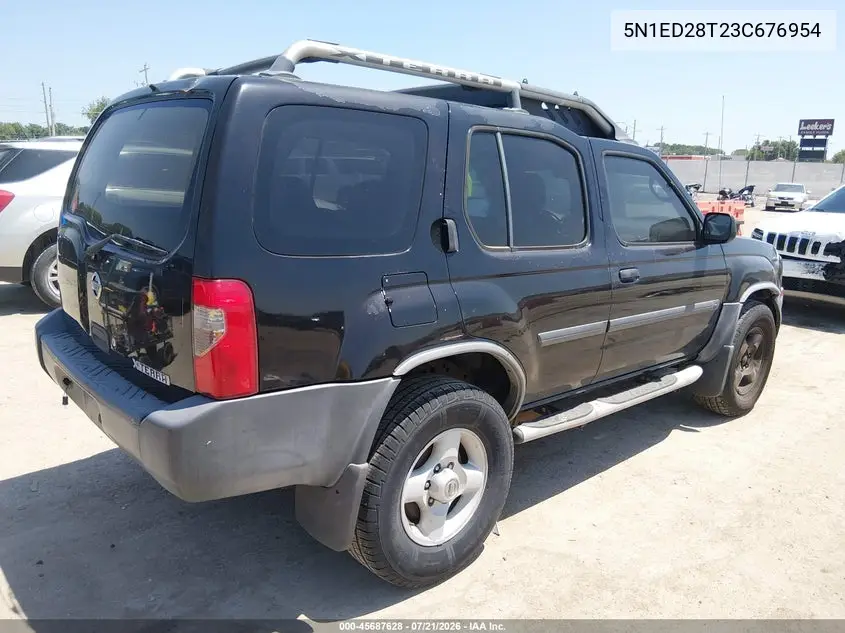 2003 Nissan Xterra Xe VIN: 5N1ED28T23C676954 Lot: 45687628