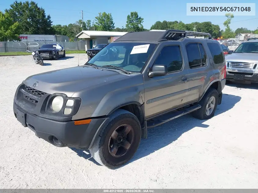 2004 Nissan Xterra Xe VIN: 5N1ED28Y54C671048 Lot: 45121605