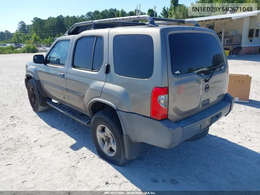 2004 Nissan Xterra Xe VIN: 5N1ED28Y54C671048 Lot: 45121605