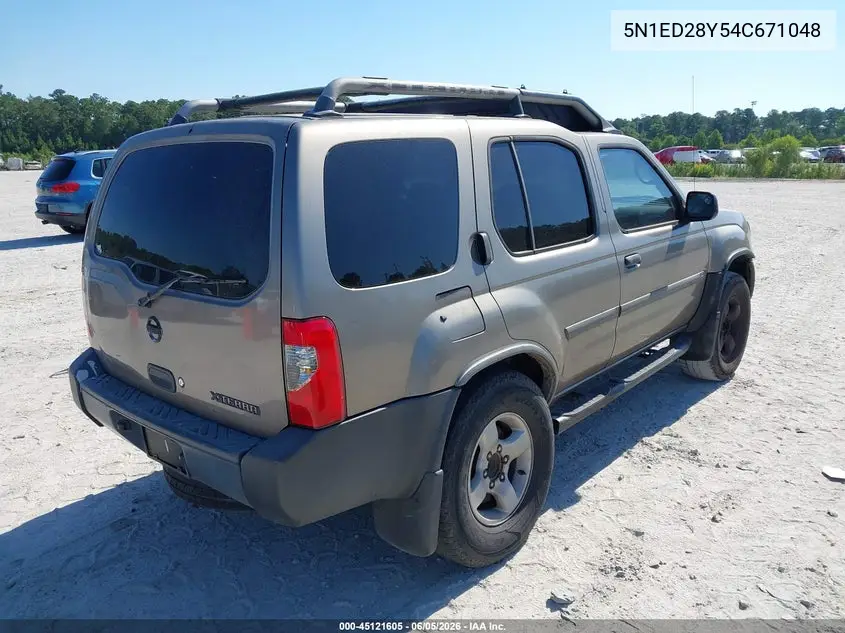 2004 Nissan Xterra Xe VIN: 5N1ED28Y54C671048 Lot: 45121605