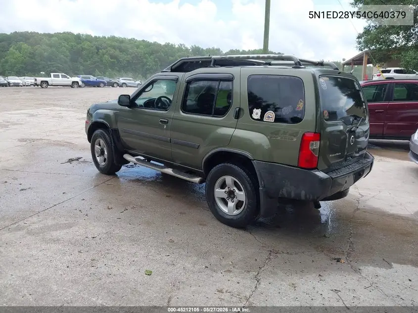 2004 Nissan Xterra Xe VIN: 5N1ED28Y54C640379 Lot: 45212105