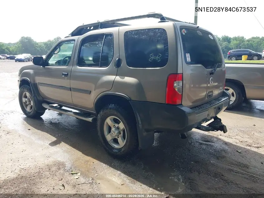 2004 Nissan Xterra Xe VIN: 5N1ED28Y84C673537 Lot: 45246214