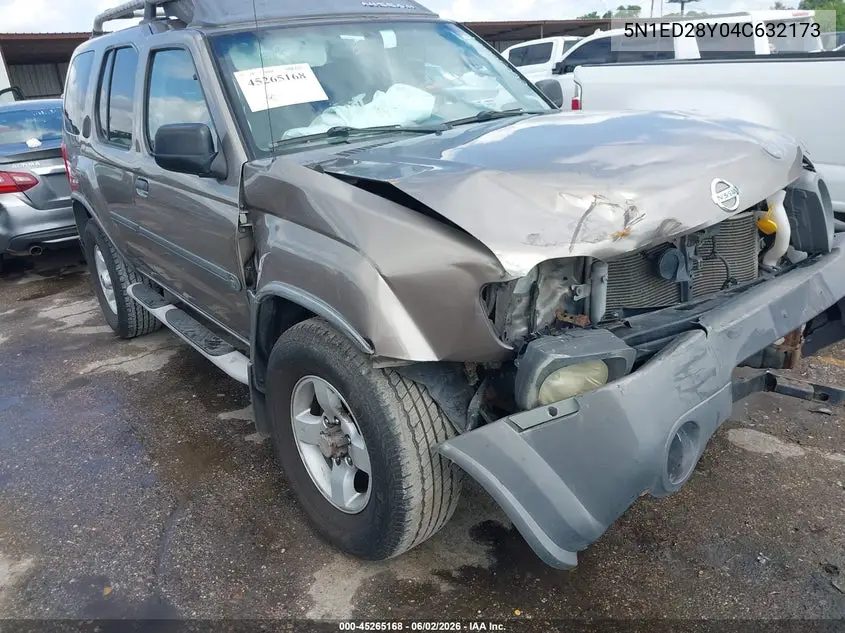 2004 Nissan Xterra Xe VIN: 5N1ED28Y04C632173 Lot: 45265168