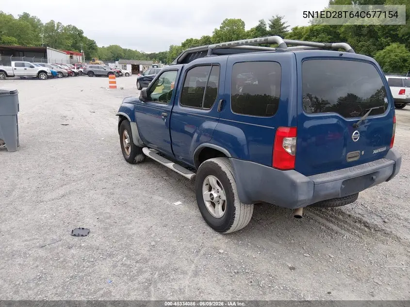 2004 Nissan Xterra Xe VIN: 5N1ED28T64C677154 Lot: 45334086
