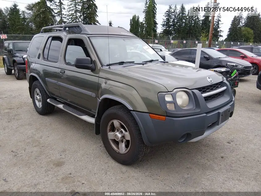 2004 Nissan Xterra Xe VIN: 5N1ED28Y54C644965 Lot: 45469953