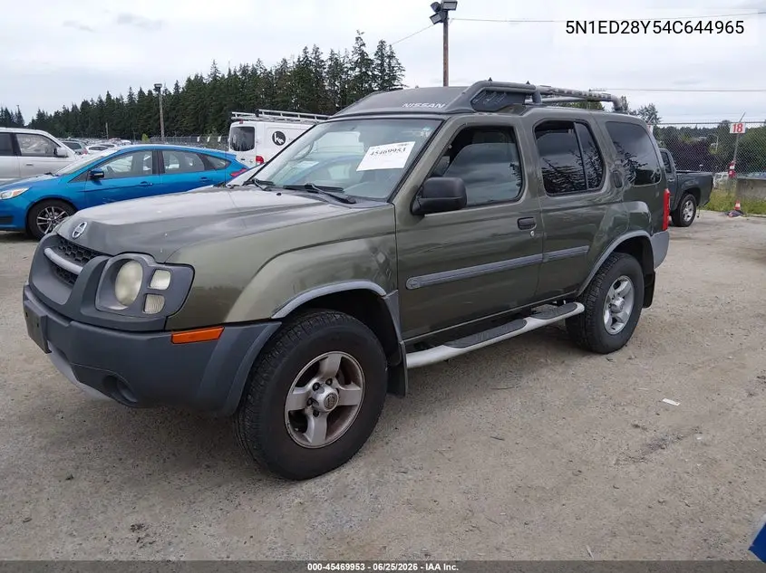 2004 Nissan Xterra Xe VIN: 5N1ED28Y54C644965 Lot: 45469953