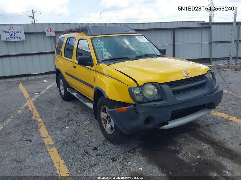 2004 Nissan Xterra Xe VIN: 5N1ED28T64C663240 Lot: 45532784