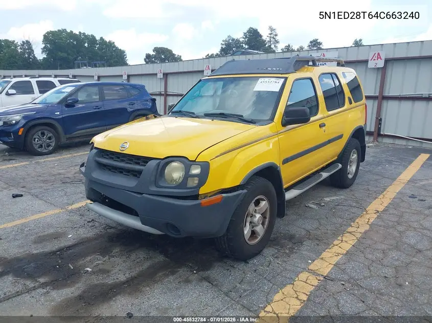 2004 Nissan Xterra Xe VIN: 5N1ED28T64C663240 Lot: 45532784