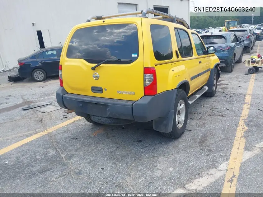 2004 Nissan Xterra Xe VIN: 5N1ED28T64C663240 Lot: 45532784