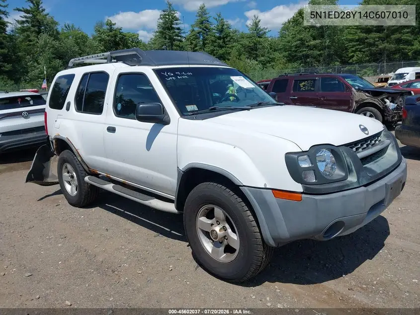 2004 Nissan Xterra Xe VIN: 5N1ED28Y14C607010 Lot: 45602037