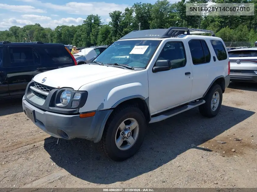 2004 Nissan Xterra Xe VIN: 5N1ED28Y14C607010 Lot: 45602037