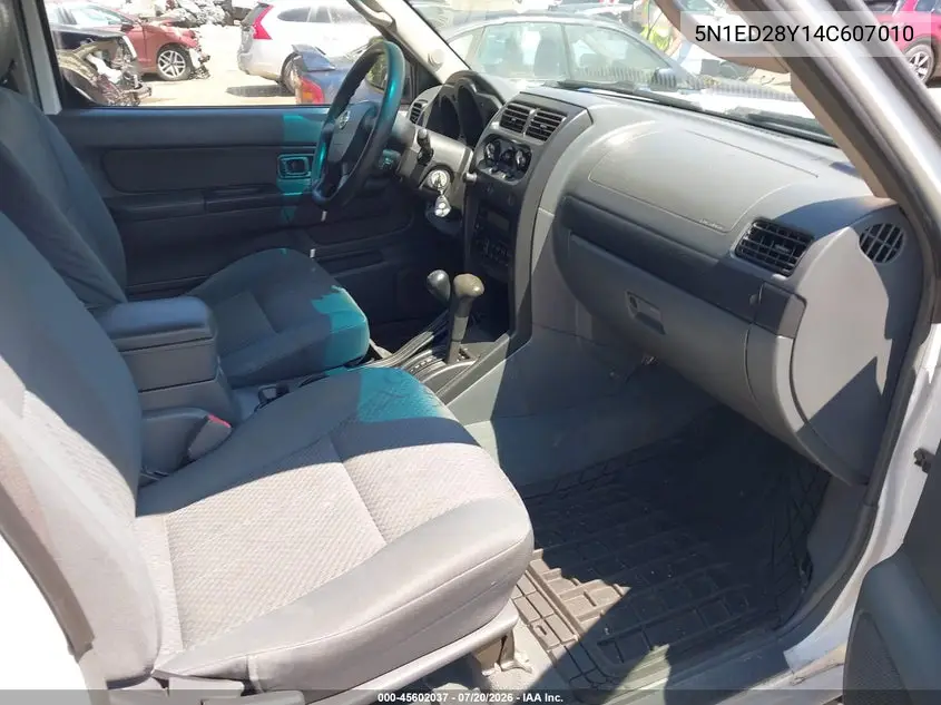 2004 Nissan Xterra Xe VIN: 5N1ED28Y14C607010 Lot: 45602037