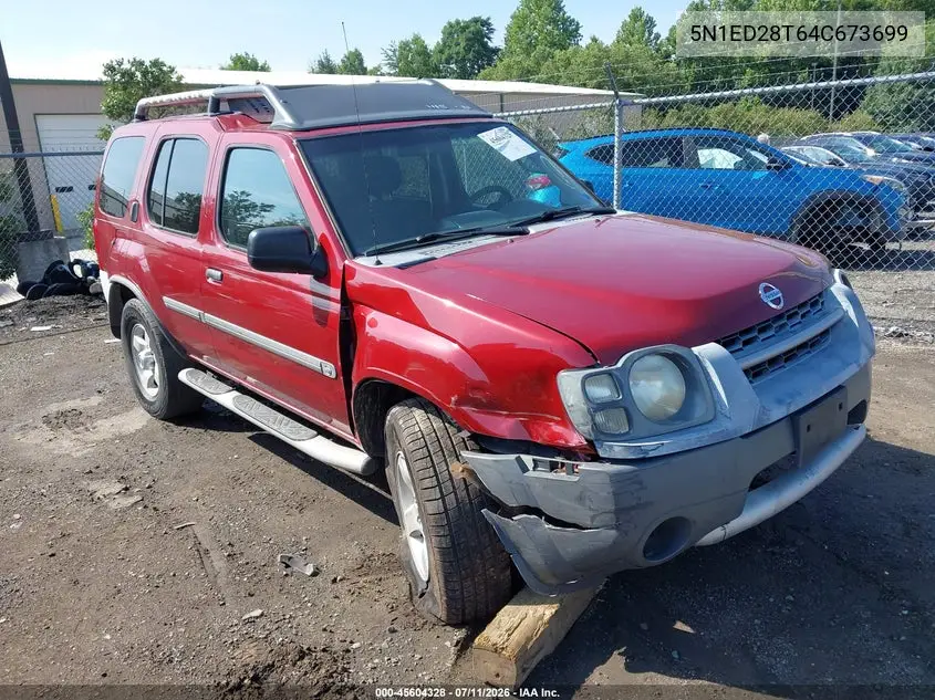 2004 Nissan Xterra Xe VIN: 5N1ED28T64C673699 Lot: 45604328