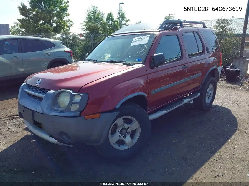 2004 Nissan Xterra Xe VIN: 5N1ED28T64C673699 Lot: 45604328