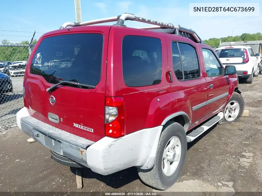 2004 Nissan Xterra Xe VIN: 5N1ED28T64C673699 Lot: 45604328