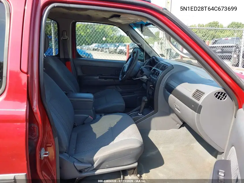 2004 Nissan Xterra Xe VIN: 5N1ED28T64C673699 Lot: 45604328