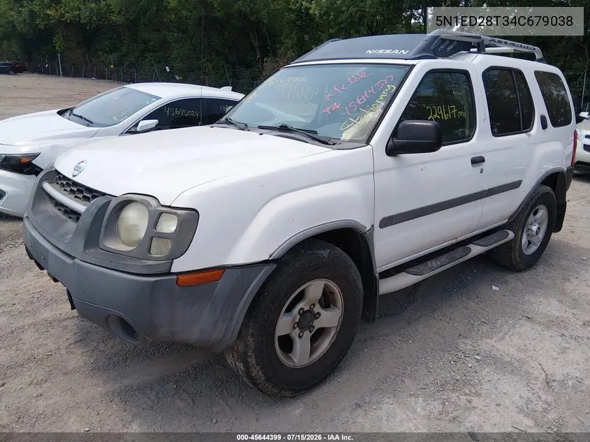 2004 Nissan Xterra Xe VIN: 5N1ED28T34C679038 Lot: 45644399