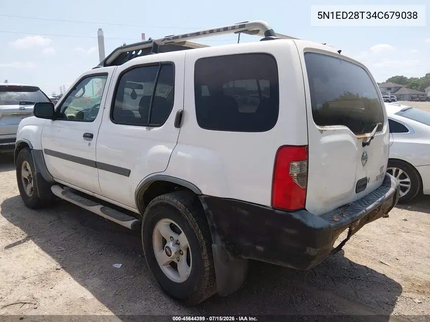 2004 Nissan Xterra Xe VIN: 5N1ED28T34C679038 Lot: 45644399