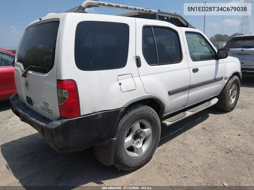 2004 Nissan Xterra Xe VIN: 5N1ED28T34C679038 Lot: 45644399