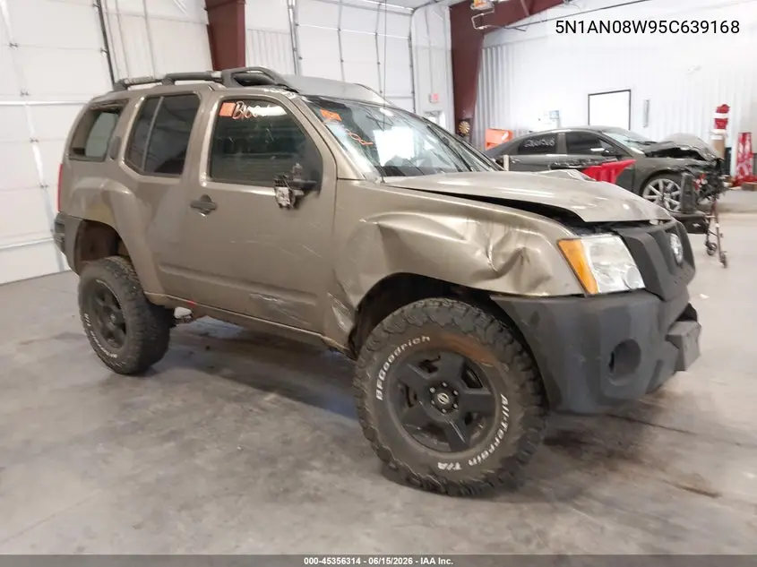 2005 Nissan Xterra S VIN: 5N1AN08W95C639168 Lot: 45356314