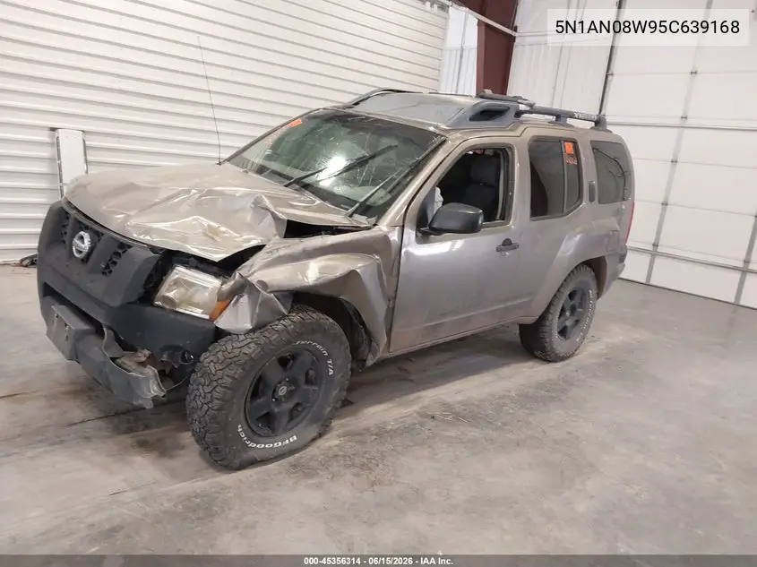 2005 Nissan Xterra S VIN: 5N1AN08W95C639168 Lot: 45356314