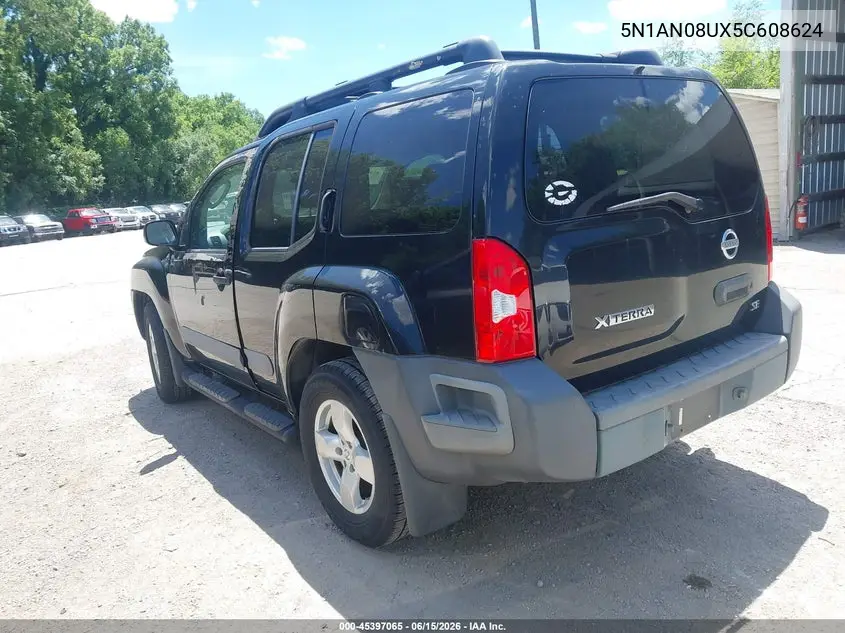 2005 Nissan Xterra Se VIN: 5N1AN08UX5C608624 Lot: 45397065